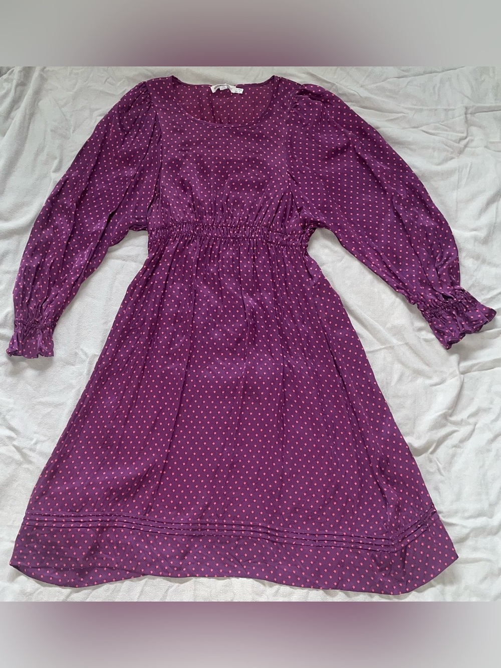 See by Chloe Women’s Silk Long Sleeve Mini Dress Stars 6 Medium